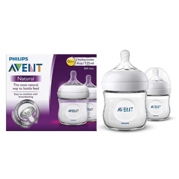 Avent natural 125ml feeding bottle pk of 2