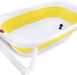 LuvLap Foldable Bath Tub with Soap Case - Yellow