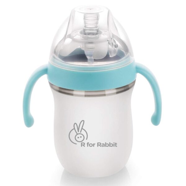 R For Rabbit – First Feed Silicon 160 ml Silicon Feeding Bottle (Blue)