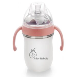 R For Rabbit – First Feed Silicon 160 ml Silicon Feeding Bottle(Pink)