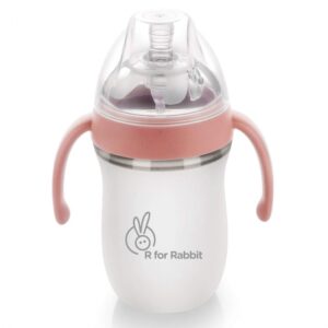 R For Rabbit – First Feed Silicon 260 ml Silicon Feeding Bottle (Pink)