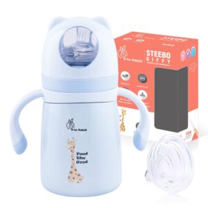 R For Rabbit –  Steebo Giffy SS Feeding Bottle 300 ML (Blue)