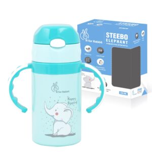 R For Rabbit –  Steebo Elephant SS Feeding Bottle 300 ML  (Blue)