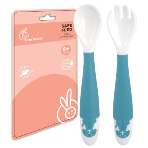 R For Rabbit – Safe Feed Duo Spoon Set (Blue)