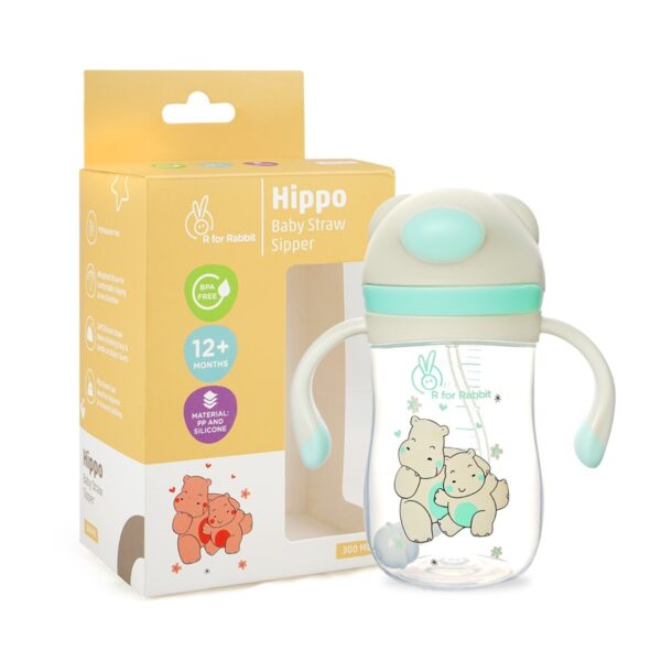 R For Rabbit – Hippo Baby Straw Sipper (Green)