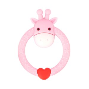 R For Rabbit – Giraffe Teether (Pink)