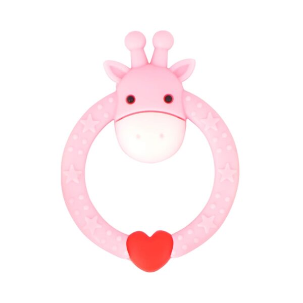 R For Rabbit – Giraffe Teether (Pink)