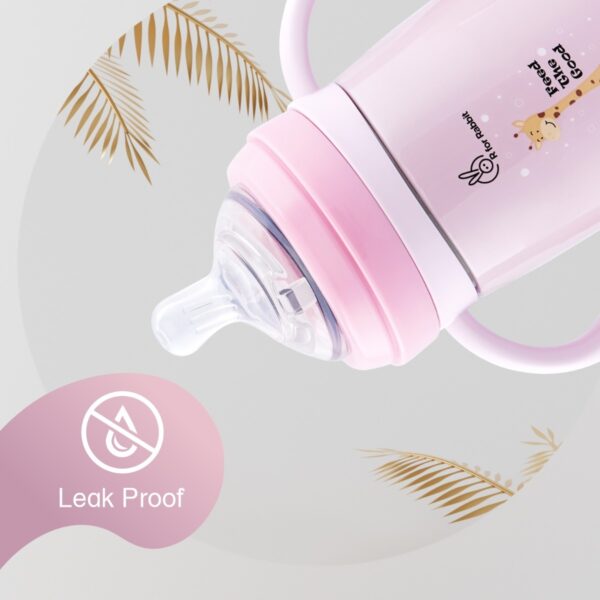 R For Rabbit –  Steebo Giffy SS Feeding Bottle 300 ML  (Pink) - Image 3