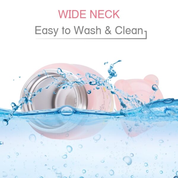 R For Rabbit – Steebo Crecent SS Feeding Bottle 240 ML (Pink) - Image 7