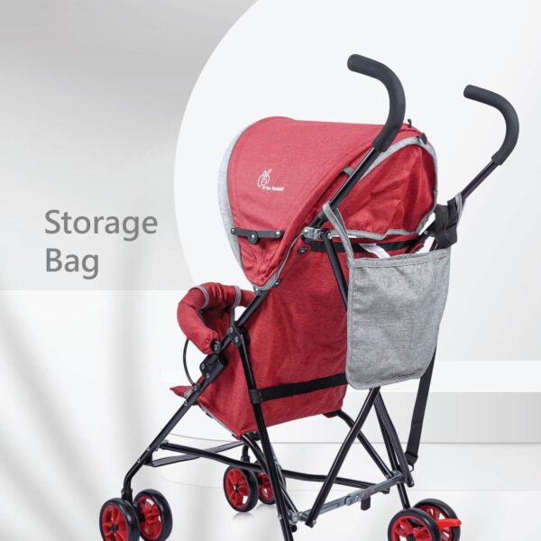 R For Rabbit – Pixie Buggy Stroller (Red Grey) - Image 7