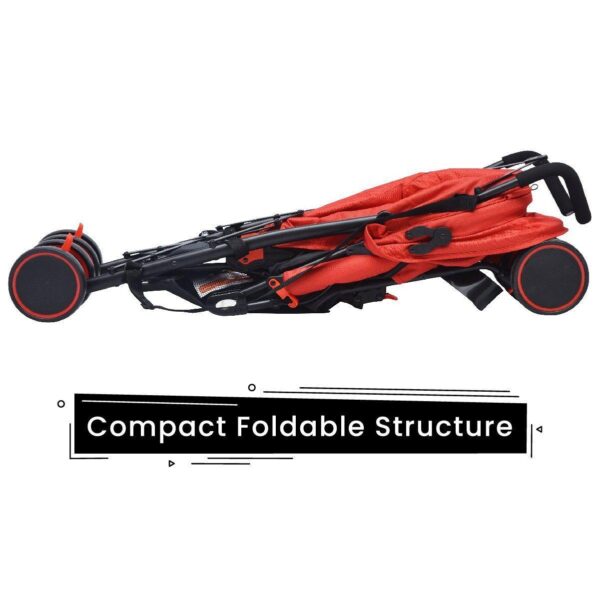 R For Rabbit – Twinkle Twinkle Stroller  (Red Black) - Image 7