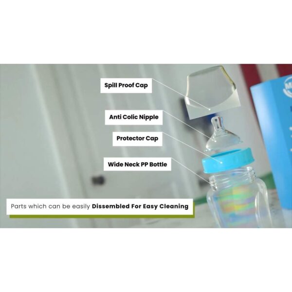 R For Rabbit – First feed 150 ml PP Feeding Bottle (Lake Blue) - Image 2