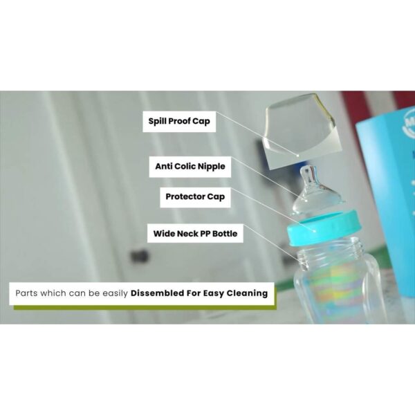 R For Rabbit – First feed 150 ml PP Feeding Bottle (Sea Green) - Image 2