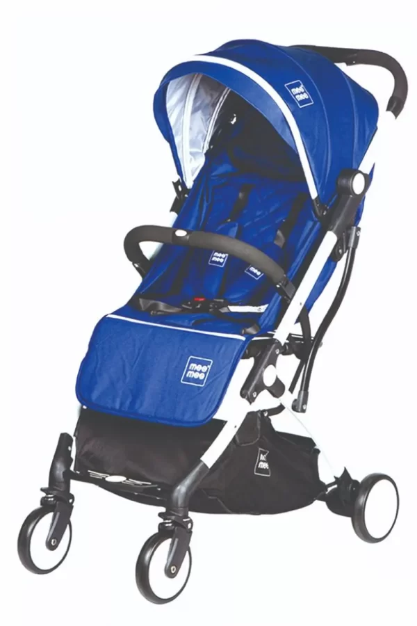 Mee Mee Premium Portable Baby Stroller Pram With Compact Tri-Folding (blue printed)