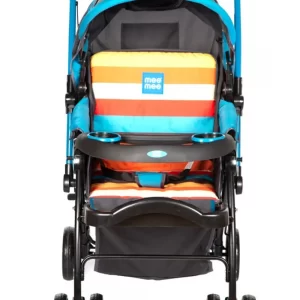 Mee Mee Advanced Baby Pram With Shock Absorber Wheels (blue printed)