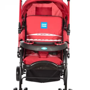 Mee Mee Advanced Baby Pram With Shock Absorber Wheels (red)