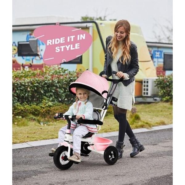 R For Rabbit – Tiny Toes Sportz Tricycle (Pink Grey) - Image 2