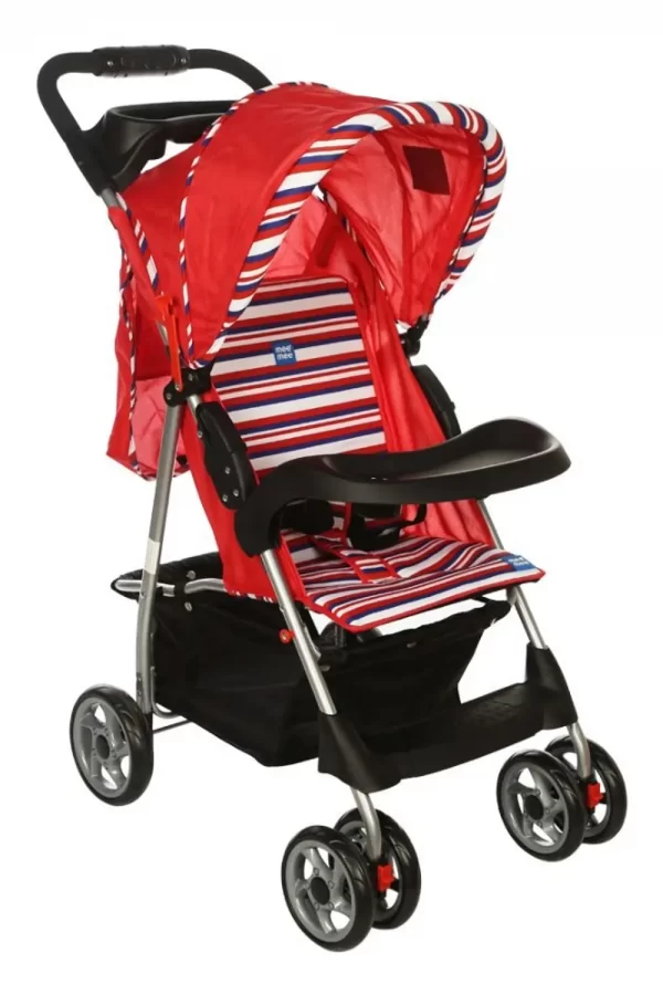 Mee Mee Cushioned Baby Mattress Set With Mosquito Net And Pillow (red)