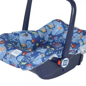 Mee Mee 5 In 1 Baby Cozy Carry Cot Cum Rocker ( dark blue printed)