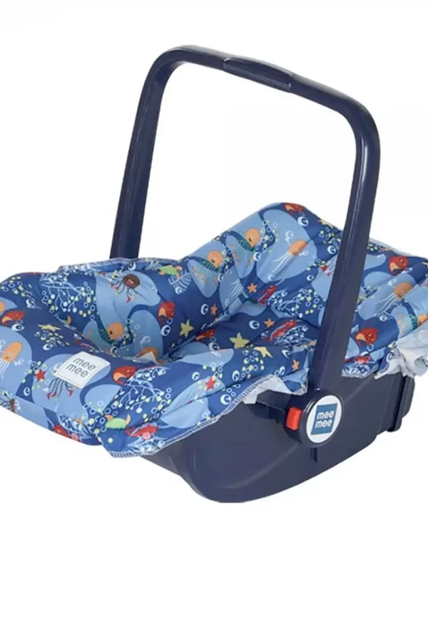 Mee Mee 5 In 1 Baby Cozy Carry Cot Cum Rocker ( dark blue printed)