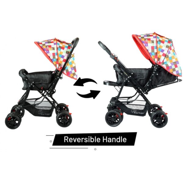 R For Rabbit – Lollipop Lite Stroller (Black Multi) - Image 3