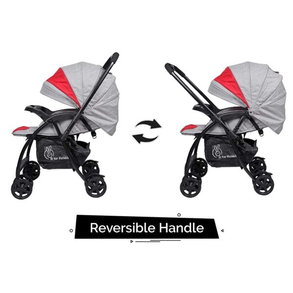 R For Rabbit – Sugar Pop Stroller (Red Grey) - Image 2