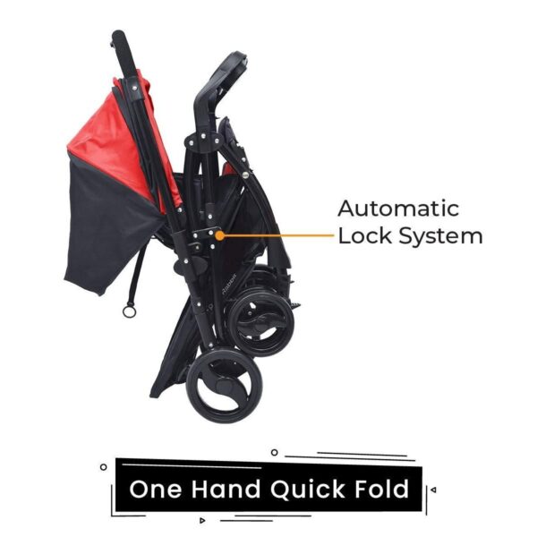 R For Rabbit – Cuppy Cake Grand Stroller (Red Black) - Image 2