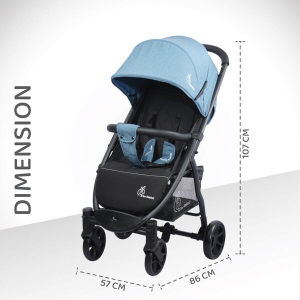 R For Rabbit – Falcon Flight Stroller (Blue Black) - Image 2