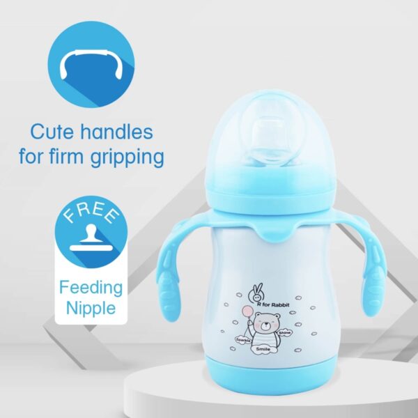 R For Rabbit – Steebo Teddy SS Feeding Bottle 210 ML (Blue) - Image 2