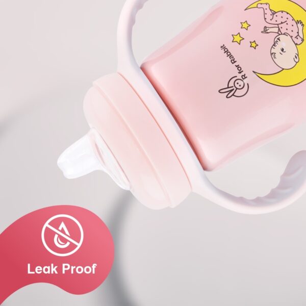 R For Rabbit – Steebo Crecent SS Feeding Bottle 240 ML (Pink) - Image 2