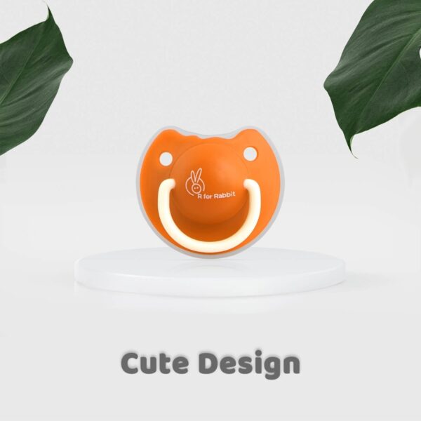 R For Rabbit – Tusky Pacifier Size M (Orange) - Image 2