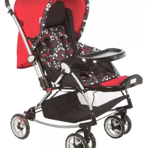 Mee Mee Baby Pram With Rocker And 3 Seating Positions  (red printed)