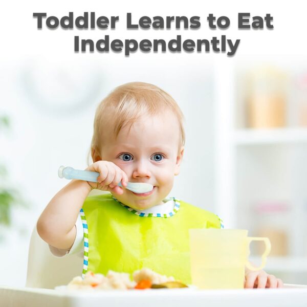 R For Rabbit – Safe Feed Silicon Spoon (Lake Blue-Blue) - Image 2