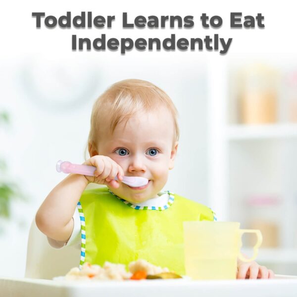 R For Rabbit – Safe Feed Silicon Spoon (Blue-Pink) - Image 2