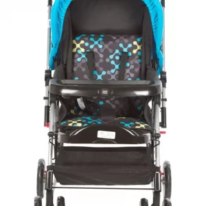 Mee Mee Baby Pram With Rocker And 3 Seating Positions  (blue printed)