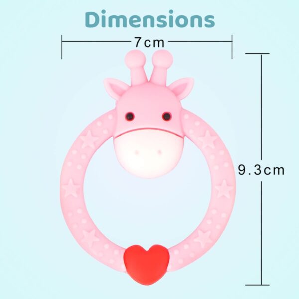 R For Rabbit – Giraffe Teether (Pink) - Image 2