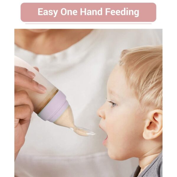 R For Rabbit – Silicone Feeding Bottle Spoon (Pink) - Image 2