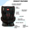 Sports Convertible Baby Car Seat (Black) - Image 2