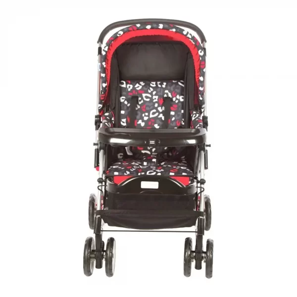 Mee Mee Baby Pram With Rocker And 3 Seating Positions  (red printed) - Image 2