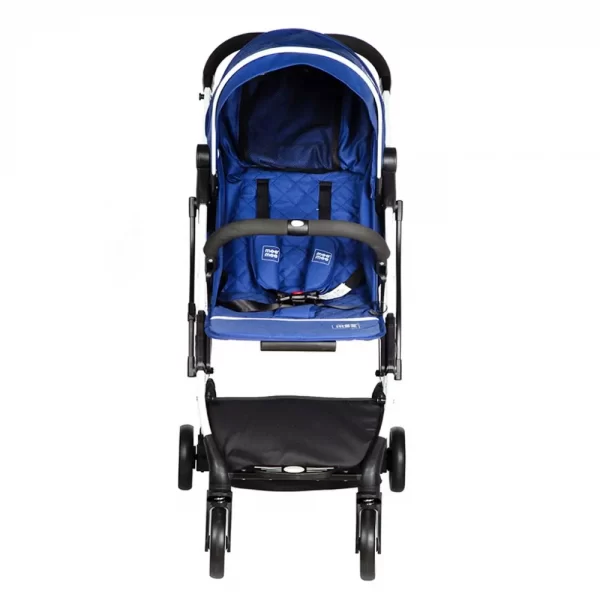 Mee Mee Premium Portable Baby Stroller Pram With Compact Tri-Folding (blue printed) - Image 2