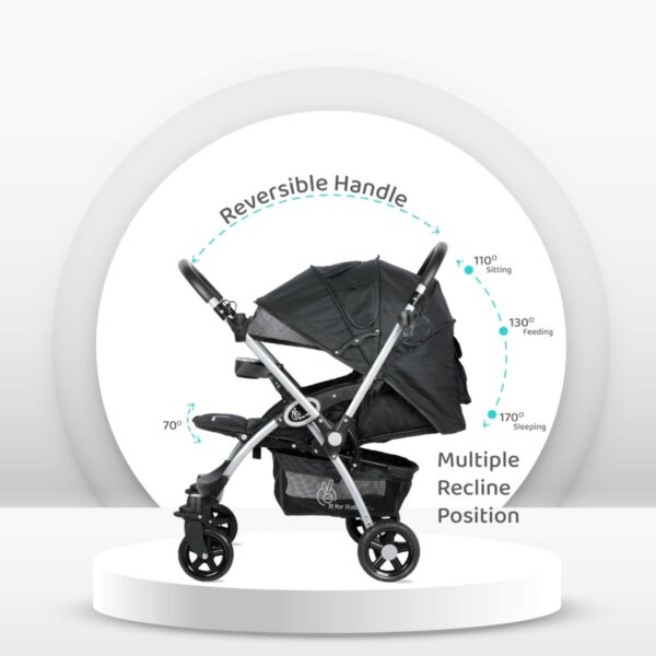 R For Rabbit – Chocolate Ride Stroller (Black) - Image 3