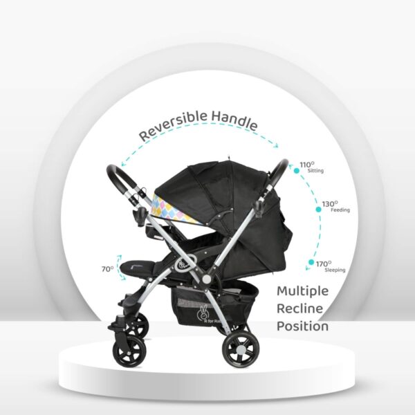 R For Rabbit – Chocolate Ride Stroller (Black Multi) - Image 3