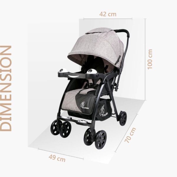 R For Rabbit –Cutie Pie Stroller  (Coffee Black) - Image 3