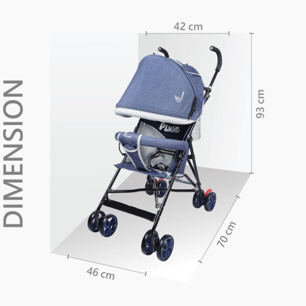 R For Rabbit – Pixie Buggy Stroller (Blue Grey) - Image 3