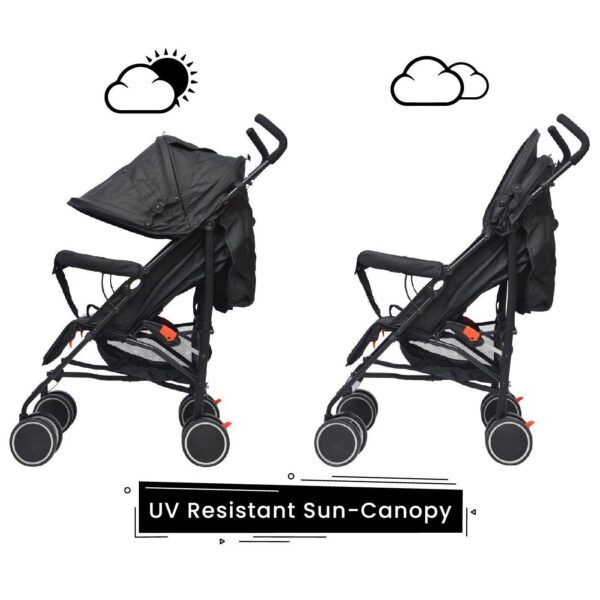 R For Rabbit – Twinkle Twinkle Stroller (Grey Black) - Image 3