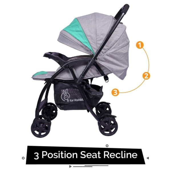 R For Rabbit – Sugar Pop Stroller (Green Grey) - Image 8