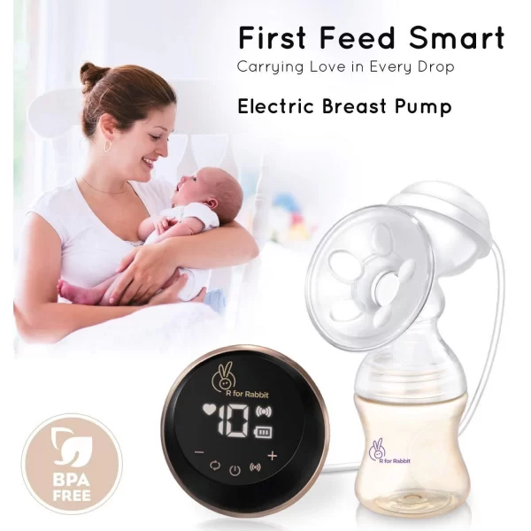 R For Rabbit –First Feed Smart Breast Pump (Black) - Image 2