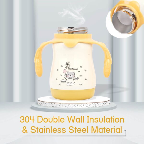 R For Rabbit – Steebo Teddy SS Feeding Bottle 210 ML (Yellow) - Image 3