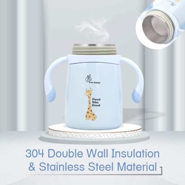 R For Rabbit –  Steebo Giffy SS Feeding Bottle 300 ML (Blue) - Image 3