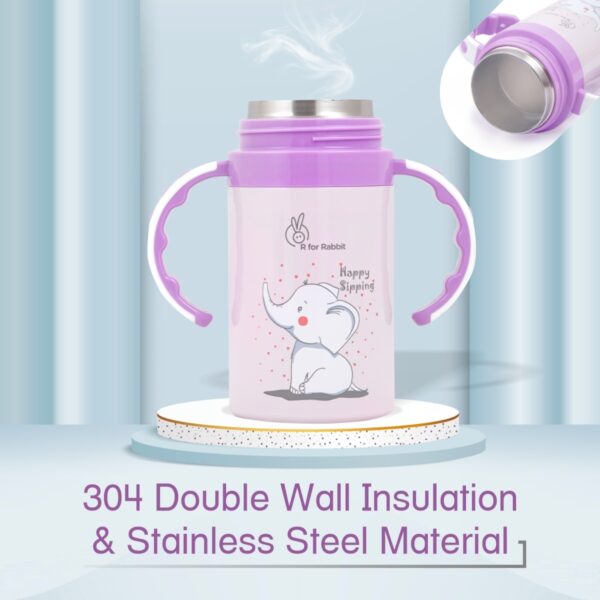 R For Rabbit –  Steebo Elephant SS Feeding Bottle 300 ML (Purple) - Image 3